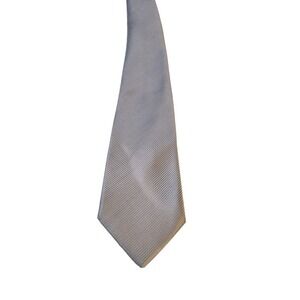 Geoffrey Beene Repp Gray 100% Silk Luxury Men Neck Tie Wedding Business Everyday